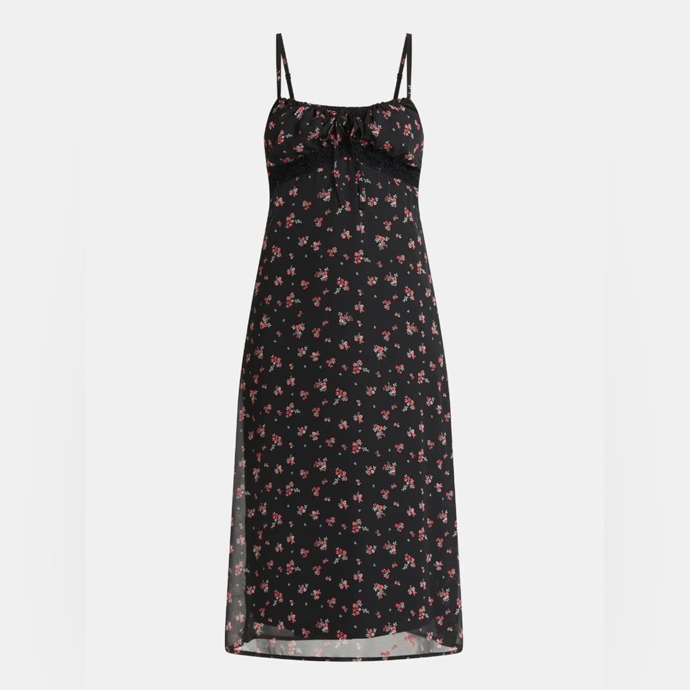 No Boundaries Maxi Dress with Lace Trim
